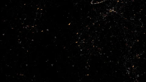 Dynamic clip of glowing orange triangles moving fluidly on a black background Stock Footage 123421626
