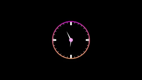Dynamic Clock Icon Animation with Fast Motion – 4K Time Visual. Stock Footage 286145495