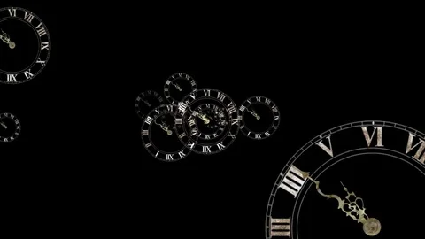 Dynamic Clock screens  Stock Footage 72128145