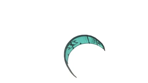 A dynamic close-up shot capturing the vibrant details of a surfing parachute in Stock Footage 303484080