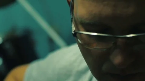 Dynamic Close up shot of handsome man playing guitar Video stock 83887774