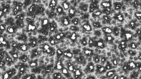 Dynamic Cloud-like Abstract Texture with White Regions 스톡 동영상 153729196