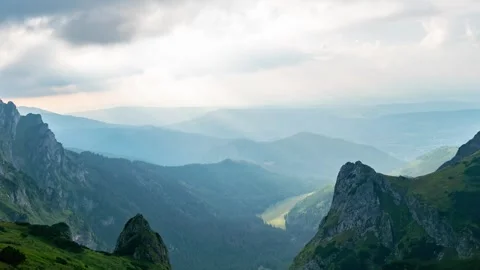 Dynamic Cloud Motion Over Tatras During Summer - Timelapse Stock Footage 306399093
