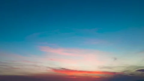 Dynamic Cloud Time-lapse From Sunset sky. Puffy Fluffy Clouds. Timelapse Stock Footage 241938834