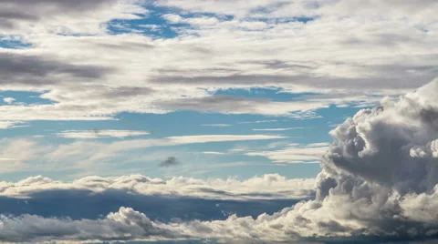 Dynamic clouds with blue sky timelapse Stock-Footage 55822621