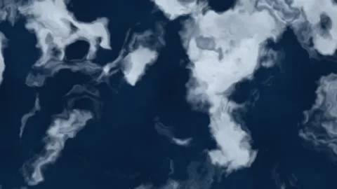 Dynamic clouds float across a dark sky in a changing Video stock 338201528