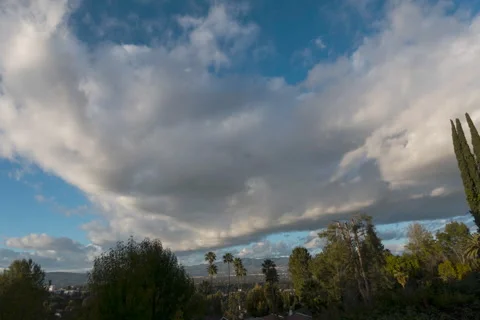 Dynamic Clouds Over Southern California Landscape Timelapse Stock Footage 260646325