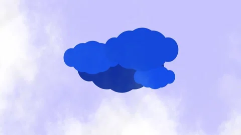 Dynamic Clouds Weather Icon Animation for Forecast Visuals. Stock Footage 286145185