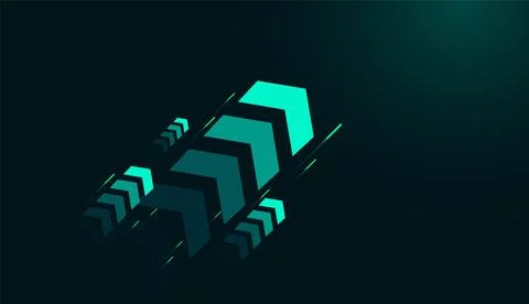 A dynamic cluster of layered chevron Arrows surges diagonally upward, illus.. Stock Illustration