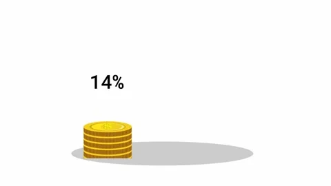 A dynamic coin animation displaying a moving data chart, symbolizing busines Stock Footage 311436195