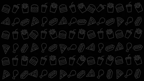 Dynamic collage of assorted food items in vibrant colors with energetic bac.. Stock Footage 320335765