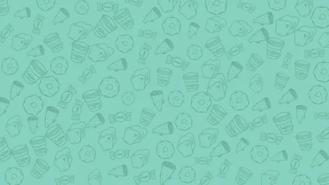 Dynamic collection of diverse objects in vibrant colors and intricate pattern Video stock 330829521