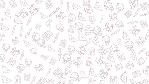 Dynamic collection of educational and playful icons with vibrant colors and.. Video stock 331230316