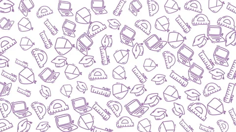 Dynamic collection of school and office supplies in vibrant pastel colors 스톡 동영상 320815886