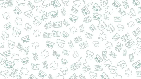 Dynamic collection of video frames showcasing everyday technology gadgets a.. Video stock 330829320