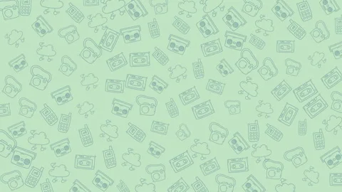 Dynamic collection of vintage electronic gadgets and household tech Vídeo Stock 330829265