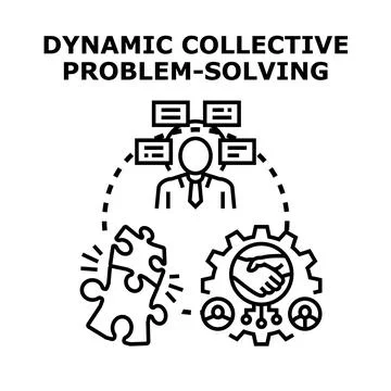 Dynamic collective problem solving process management イラスト素材