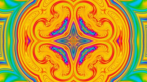 Dynamic Color Currents: Symmetrical Wavy Background Loop Stock Footage 274457161