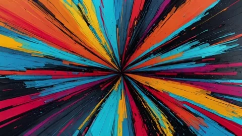 Dynamic color explosion radiating from a central point, energy and movement Stock-Footage 310386075