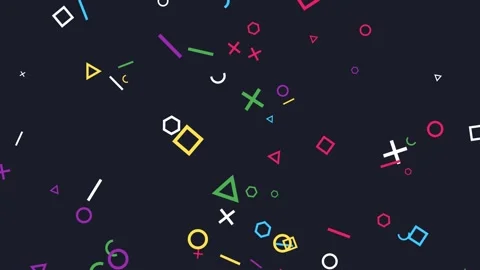 Dynamic Color Shapes Animation On Dark Background Stock Footage 331086385