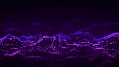 Dynamic color wave of particles and lines. Abstract technology background. Stock Footage 275862642