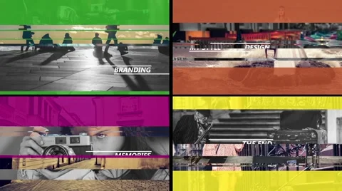 Dynamic Colored Slideshow Catálogo de After Effects