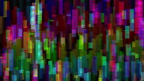 Dynamic Colorful Abstract Art Comprised of Vertical Stripes with Vivid Tones Stock Footage 310664683