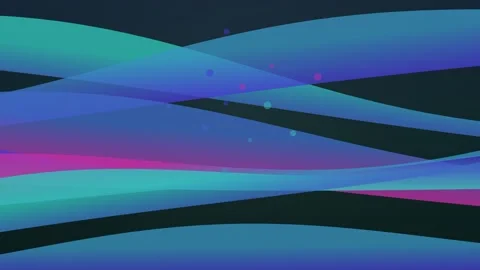 Dynamic colorful abstract lines flow across a dark background Stock Footage 326992461