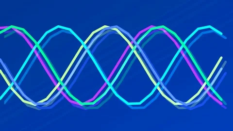 Dynamic colorful abstract wavy line pattern for tech backgrounds and motion.. Stock Footage 339782229
