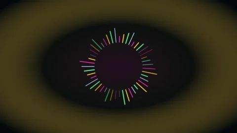 Dynamic Colorful Audio Equalizer Visualization with Abstract Sound Waves Mo.. Stock Footage 340517160