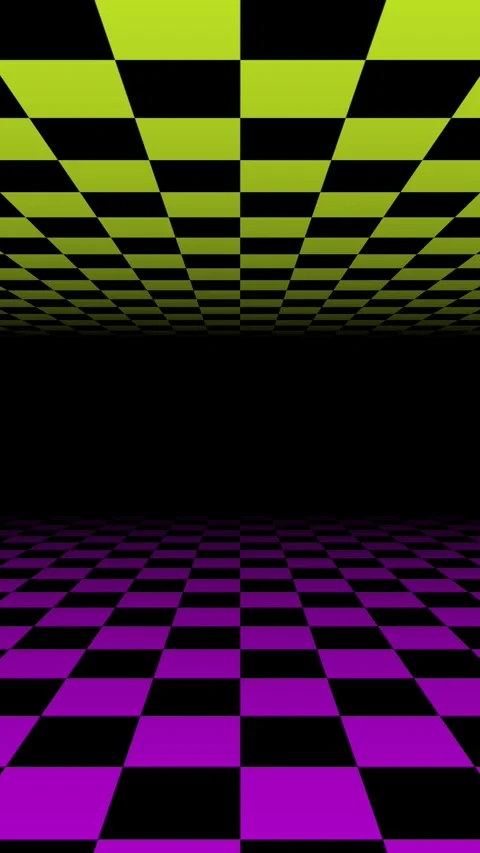 Dynamic Colorful Checkerboard Perspective Loop Background Stock Footage 332447170