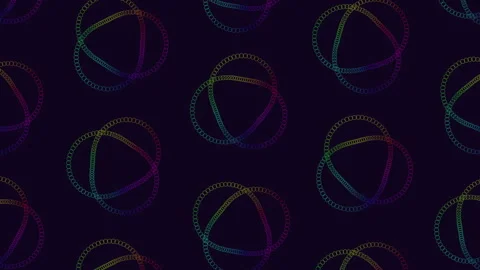Dynamic colorful circle pattern on dark background engaging and vibrant design Stock Footage 315091803