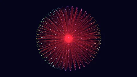 Dynamic colorful circles in circular motion Stock-Footage 281902670