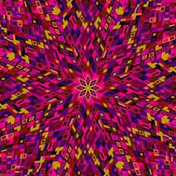 Dynamic colorful circular burst pattern mosaic background Stock Illustration