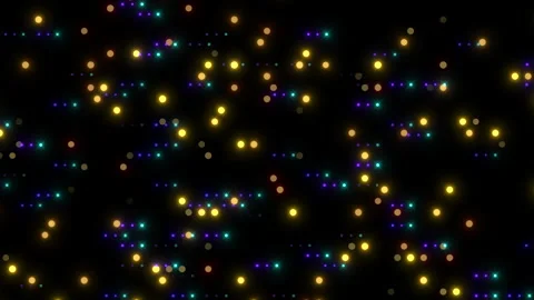 Dynamic colorful dot pattern on black background for graphic design and web Stock Footage 317145245