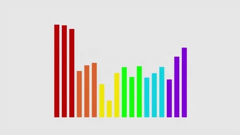 Dynamic Colorful Equalizer Animation Stock Footage 304629604