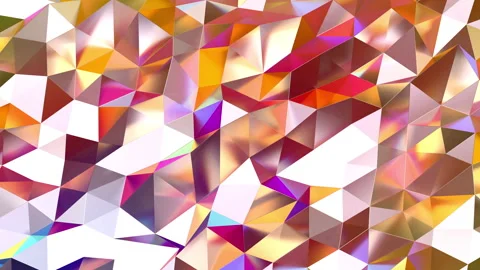 Dynamic colorful geometric background abstract crystal pattern Vídeos de archivo 347593933