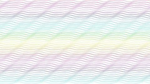 Dynamic colorful geometric wave lines with overlaps 4k horizontal animation Video stock 311028059
