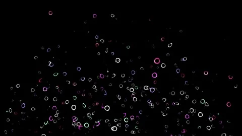 Dynamic colorful hexagons are floating on black background motion Stock Footage 327522594