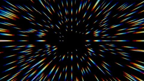 Dynamic Colorful Light Speed Effect Background. Stock Illustration