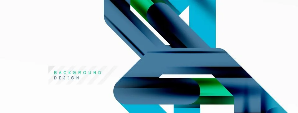 Dynamic colorful lines minimal abstract background Stock Illustration