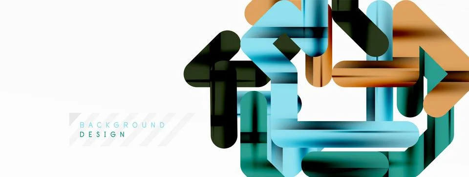 Dynamic colorful lines minimal abstract background Illustrazione stock