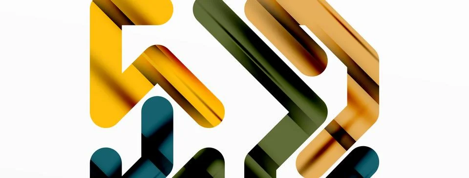Dynamic colorful lines minimal abstract background Illustrazione stock