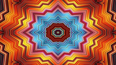 Dynamic Colorful Looped Background. Neon Colorful Kaleidoscope. Stock Footage 335701065