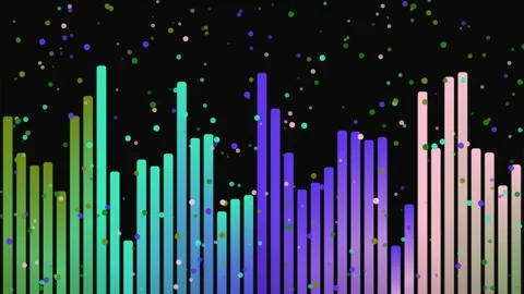 Dynamic Colorful Music Audio Equalizer Spectrum Stock Footage 328557429