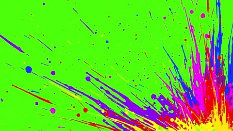 Dynamic colorful paint splash animation with vibrant motion effects 스톡 동영상 341779581