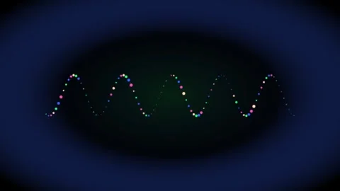 Dynamic colorful particle wave animation on dark background representing da.. Stock-Footage 340472656