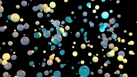 Dynamic Colorful Particles on Black Background. Loop animation 스톡 동영상 146798469