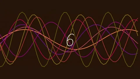 Dynamic colorful sine waves abstract loop background for technology visualize Stock Footage 342116652