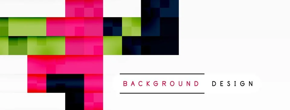Dynamic colorful squares background. Vector Illustration For Wallpaper, Banner 스톡 일러스트